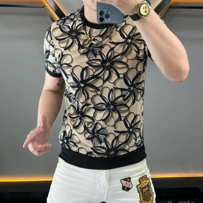 Brand Ice Silk Flower T-shirt  - đánh giá và giá Streetwear Brand Flower