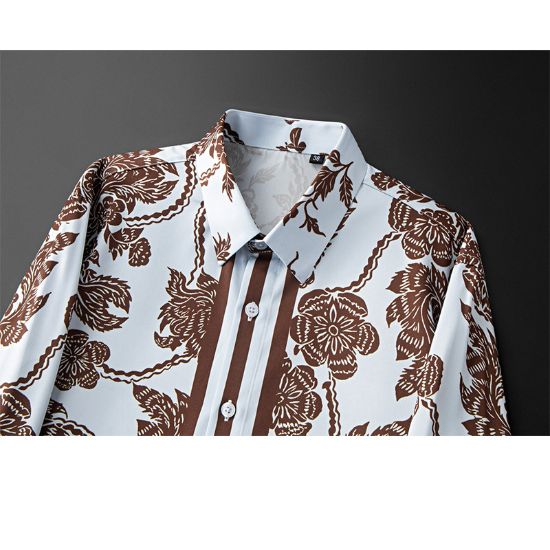 Brand Flower Printed Men's Shi - đánh giá và giá Streetwear Brand Flower