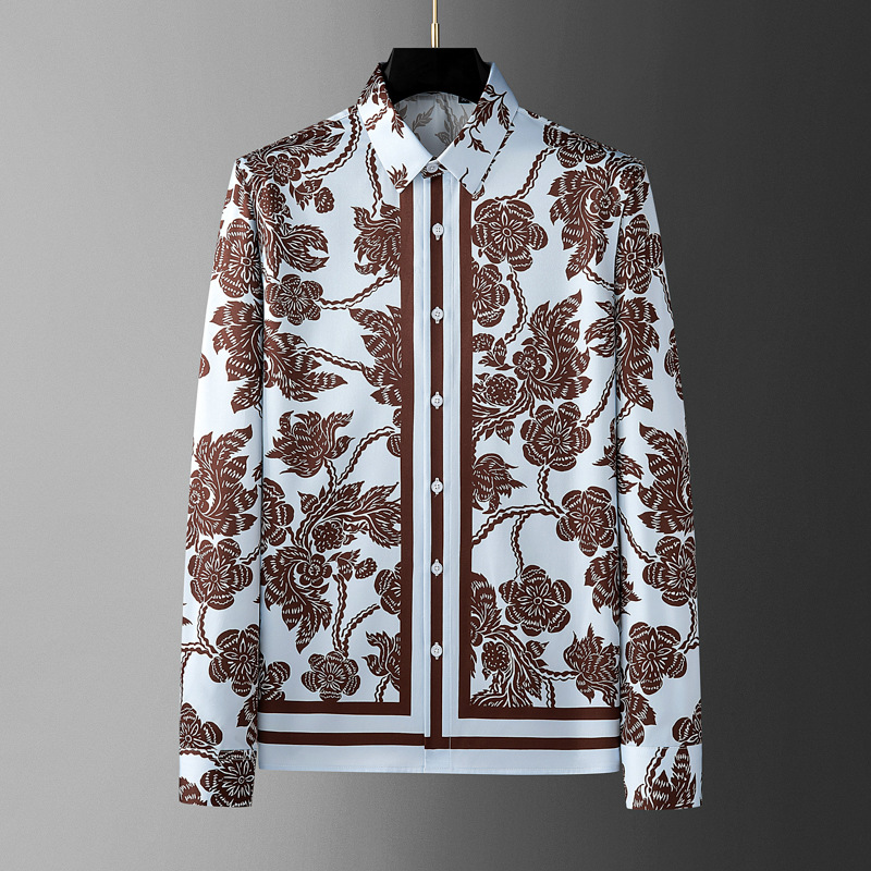 Brand Flower Printed Men's Shi - đánh giá và giá Streetwear Brand Flower